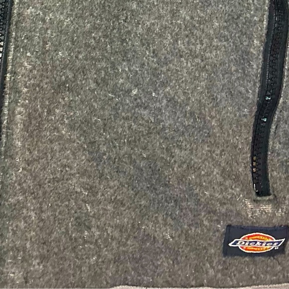 💫Dickies Carhartt Men’s Heather Textured Full-Zip Fleece Vest Gray - Picture 6 of 8
